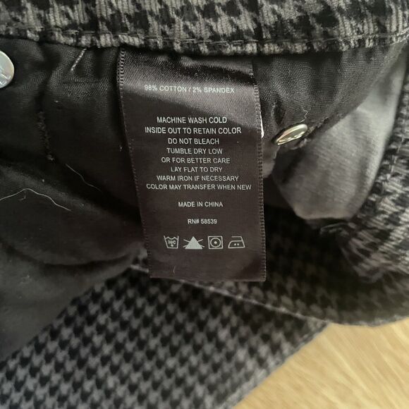 Kut From The Kloth Pants Houndstooth Skinny‎ Ponte Trousers Womens Size 6 - Picture 5 of 10